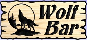 Wolf Bar edge & shape with graphic